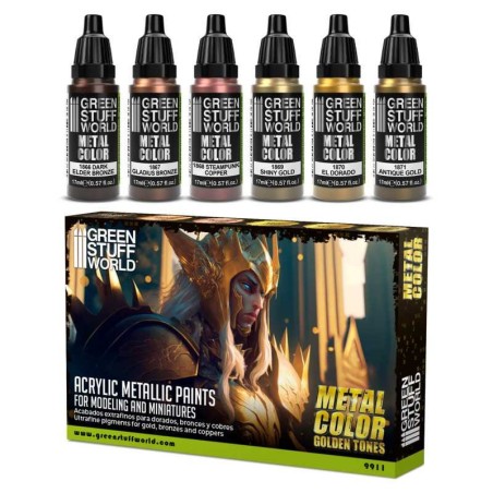 Set Peintures Metalliques - Or