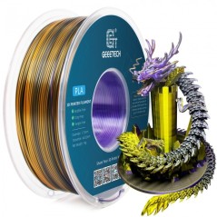 PLA SILK TRICOLORE VIOLET OR NOIR (silk purple gold black)