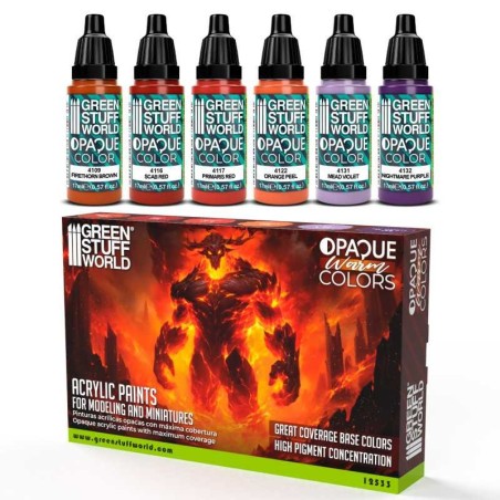 Set Peinture Opaque- Couleurs Chaudes