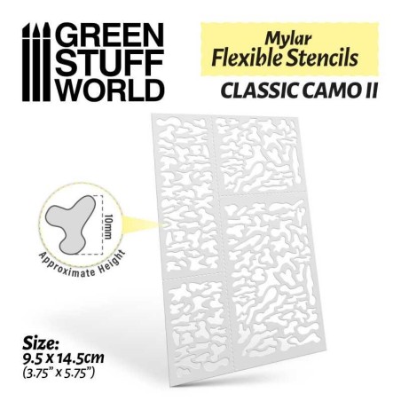 Pochoirs flexibles - Camouflage classique 2