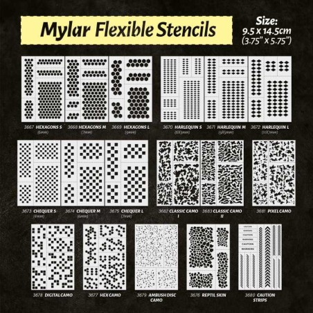 Pochoirs flexibles - Camouflage classique 2