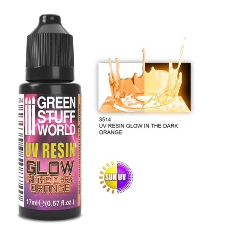 Résine orange ultraviolette - GLOW 17ml