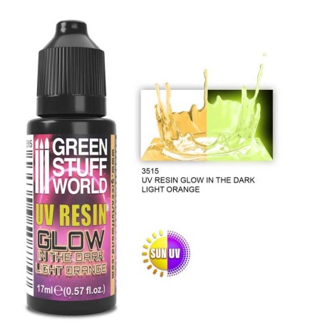 Résine Orange Clair ultraviolette - GLOW 17ml