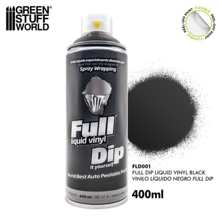Spray Full Dip Noir Mate wrapping peau pellable