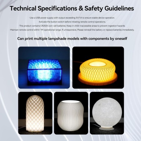 Kit Lampe LED RGB USB avec télécommande –  Compatible “LED Lamp Kit-001” (couleurs & effets)