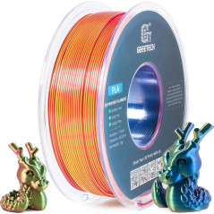 PLA Silk tricolore rouge jaune bleu GEEETECH | RAINBOW3D