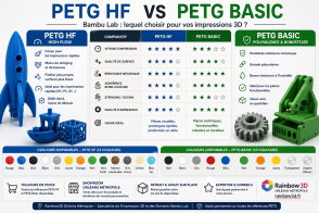 PETG HF ou PETG Basic Bambu Lab : lequel choisir pour vos impressions 3D ?