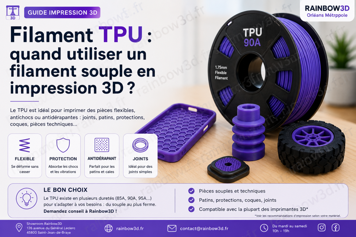 Filament TPU : quand utiliser un filament souple en impression 3D ?