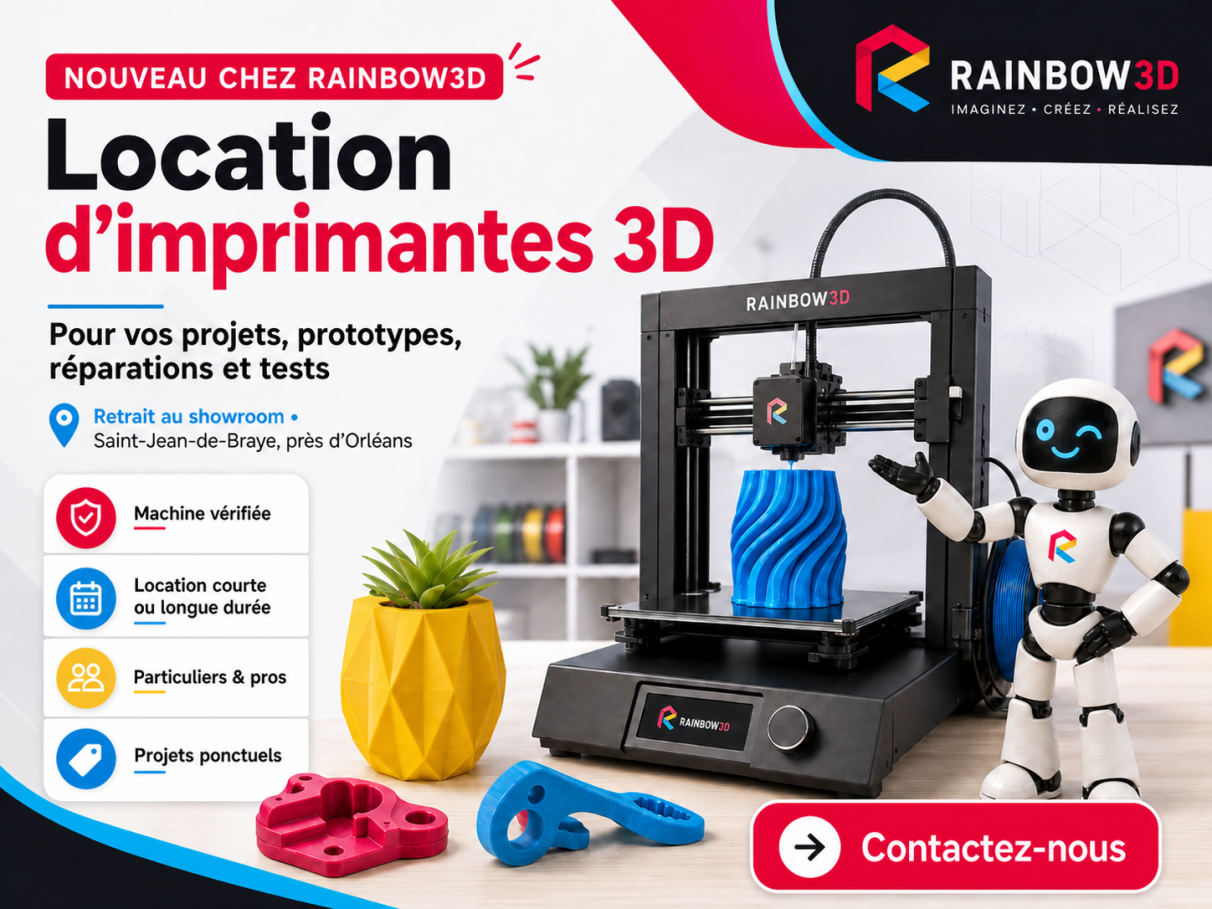RAINBOW3D lance la location d’imprimantes 3D dans la métropole d'Orléans (Loiret)