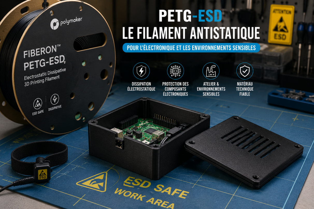 PETG-ESD : à quoi sert ce filament antistatique pour l’impression 3D ?