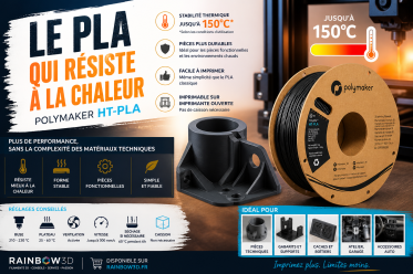 PLA haute température Le PLA qui resiste a la chaleur et facile à imprimer, même sur imprimante 3D ouverte